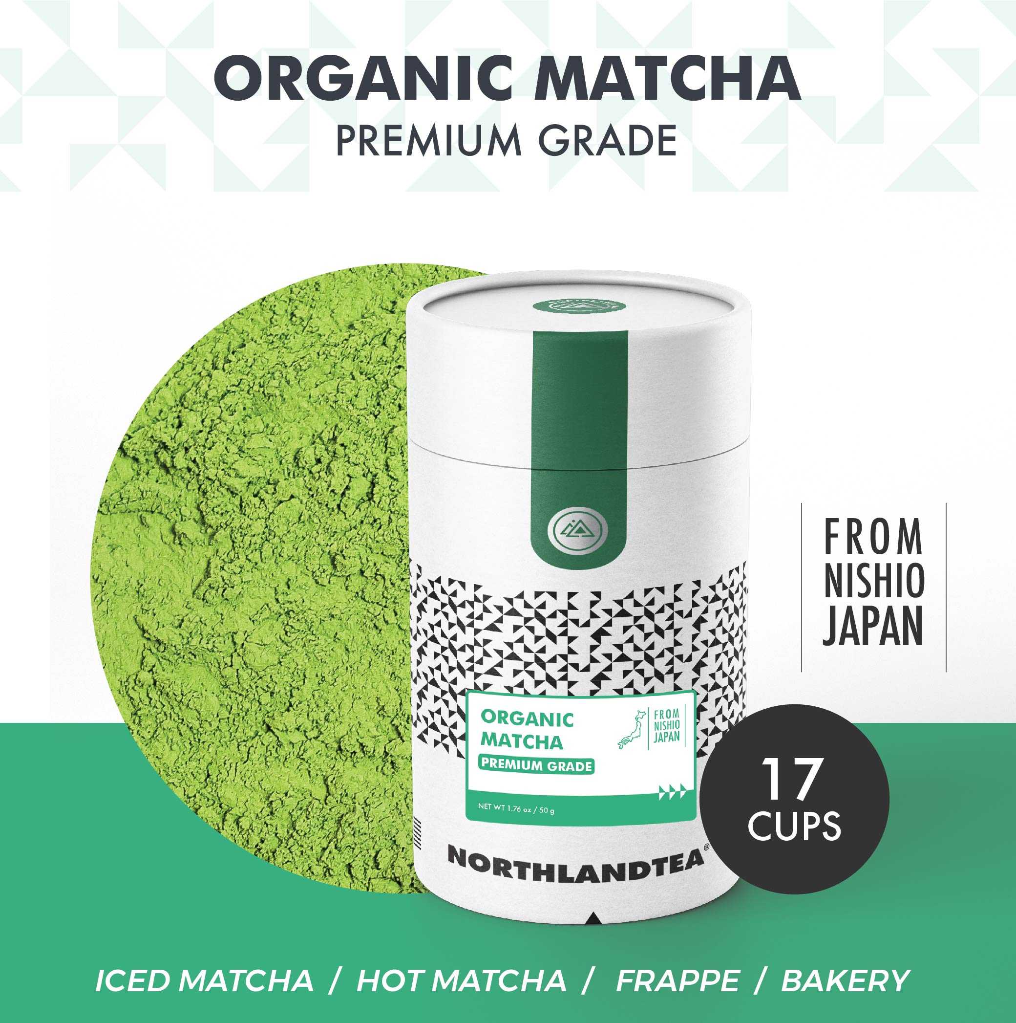 ผงมัทฉะออร์แกนิค 50g - Premium grade - เมืองนิชิโอะ ประเทศญี่ปุ่น