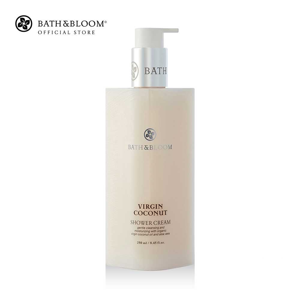BATH & BLOOM Virgin Coconut Shower Cream ครีมอาบน้ำ กลิ่นมะพร้าว สำหรับผิวแห้ง ให้ผิวนุ่มชุ่มชื้น