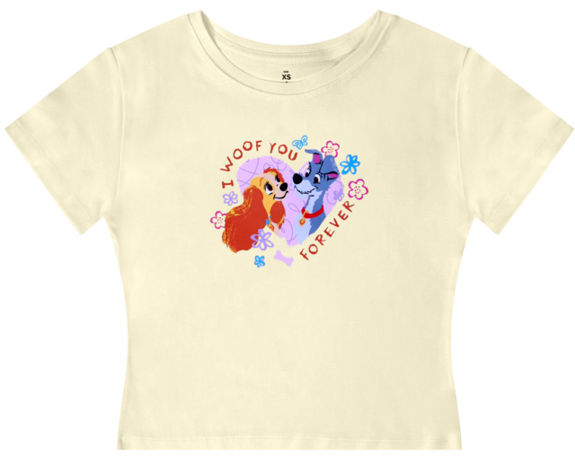 Baby tee  I WOOF YOU FOREVER