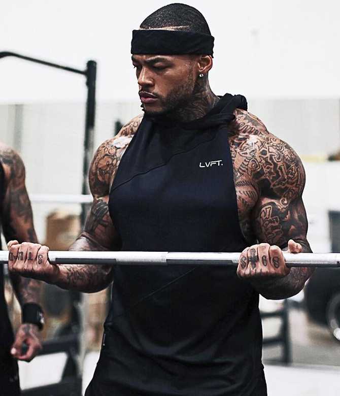 ฮู้ดแขนกุด LVFT #1 / ผ้าคอตตอนผสมโพลีฯ ผ้านิ่มใส่สบาย ไม่อมเหงื่อ ระบายอากาศได้ดี