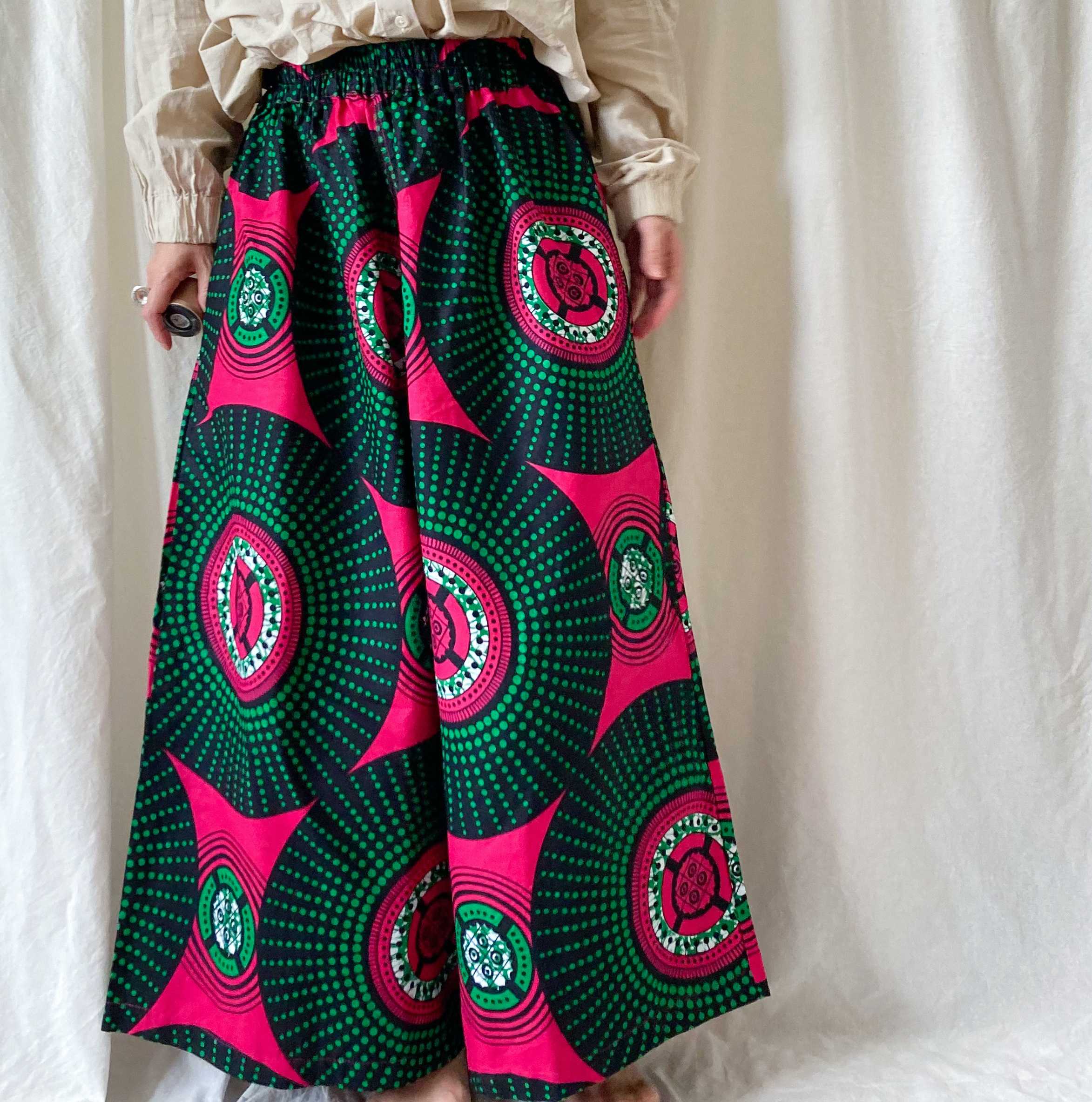 African batik long culottes｜アフリカンバティック ロングキュロット｜CU-212W｜MERMEO