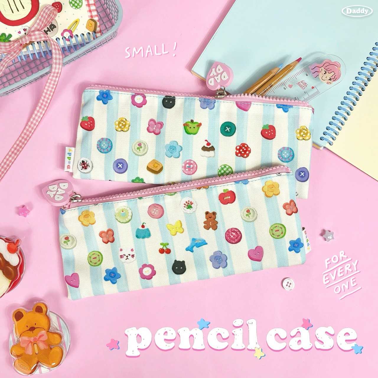 DADDY | Busy Buttons Pencil Bag ( Small ) กระเป๋าดินสอ สุดน่ารัก