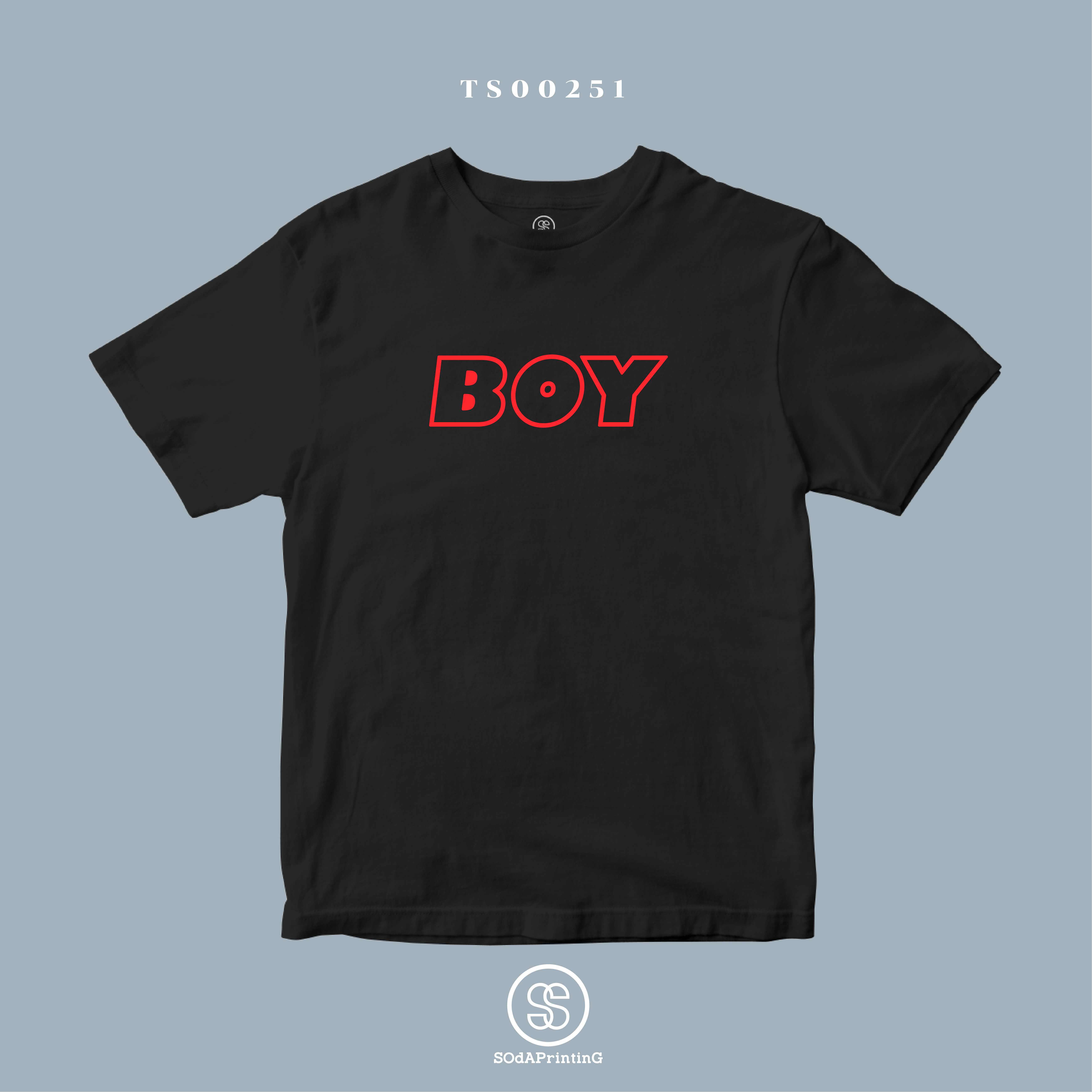 เสื้อ BOY สีดำ #LoveCollection #SOdAtee TS00251