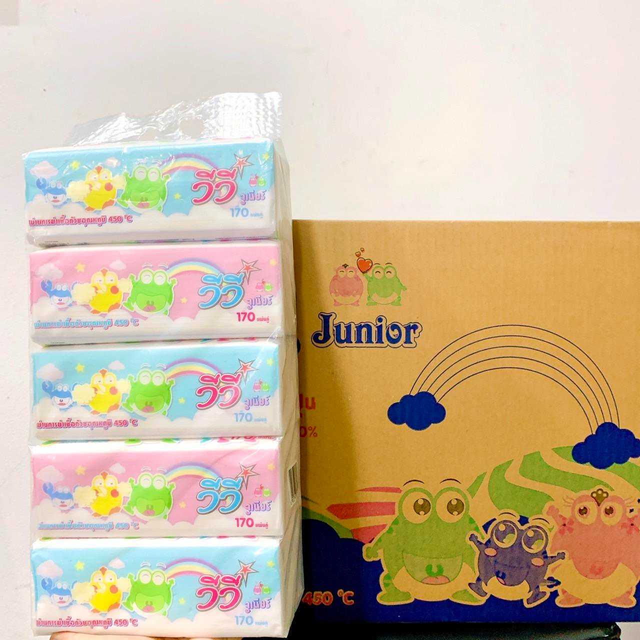 กระดาษเช็ดหน้า Vivy กบรุ้ง 170 แผ่น  ลัง