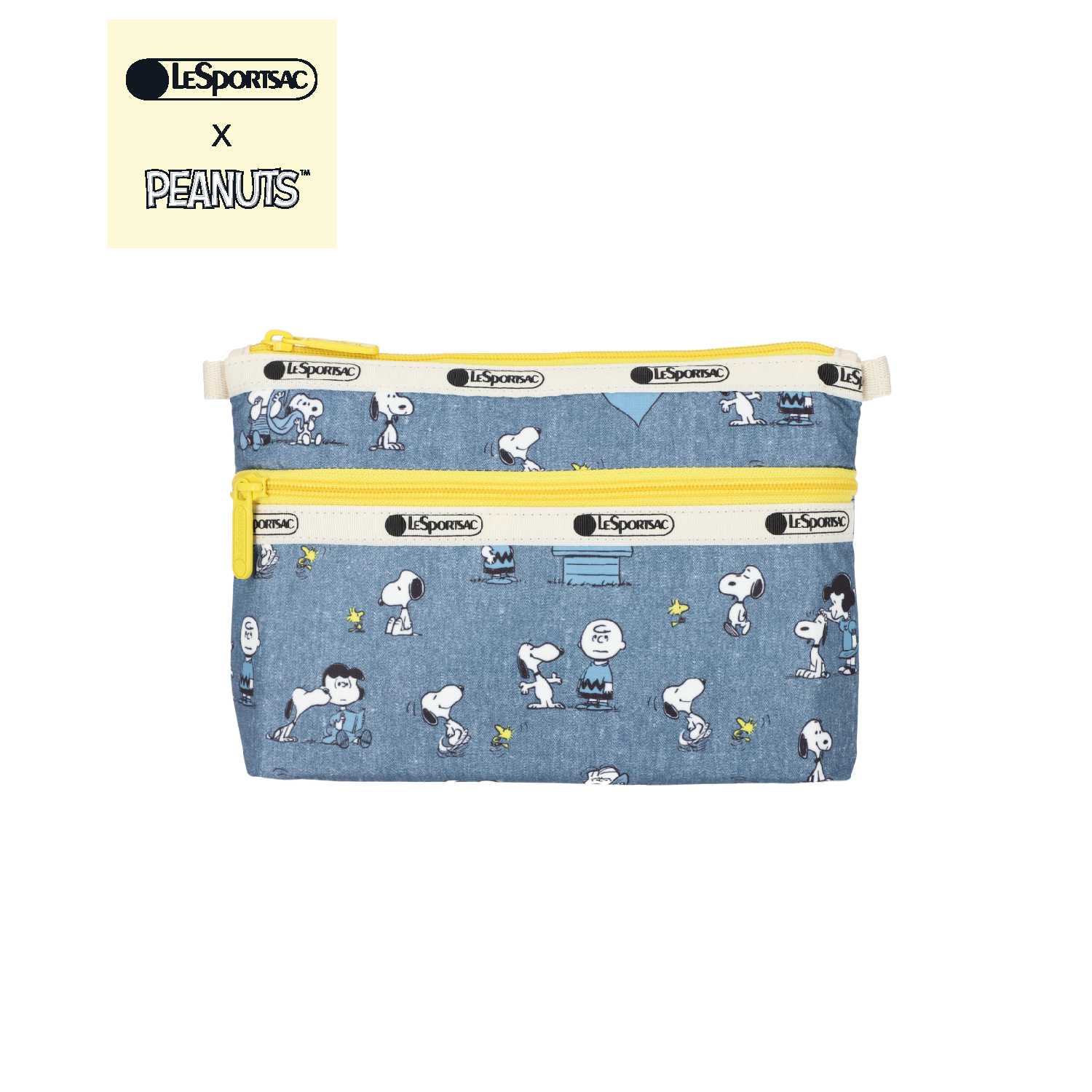 Lesportsac Cosmetic clutch กระเป๋าเครื่องสำอาง Style 7105 Lesportsac x Peanuts
