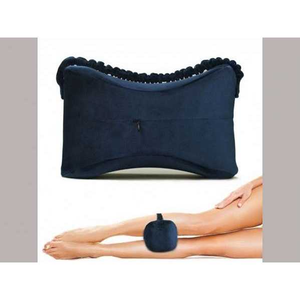 Abloom หมอนรองขา เมมโมรี่โฟม พร้อมสายรัด Spinal Alignment Knee Pillow , Leg Pillow with Strap (Blue)