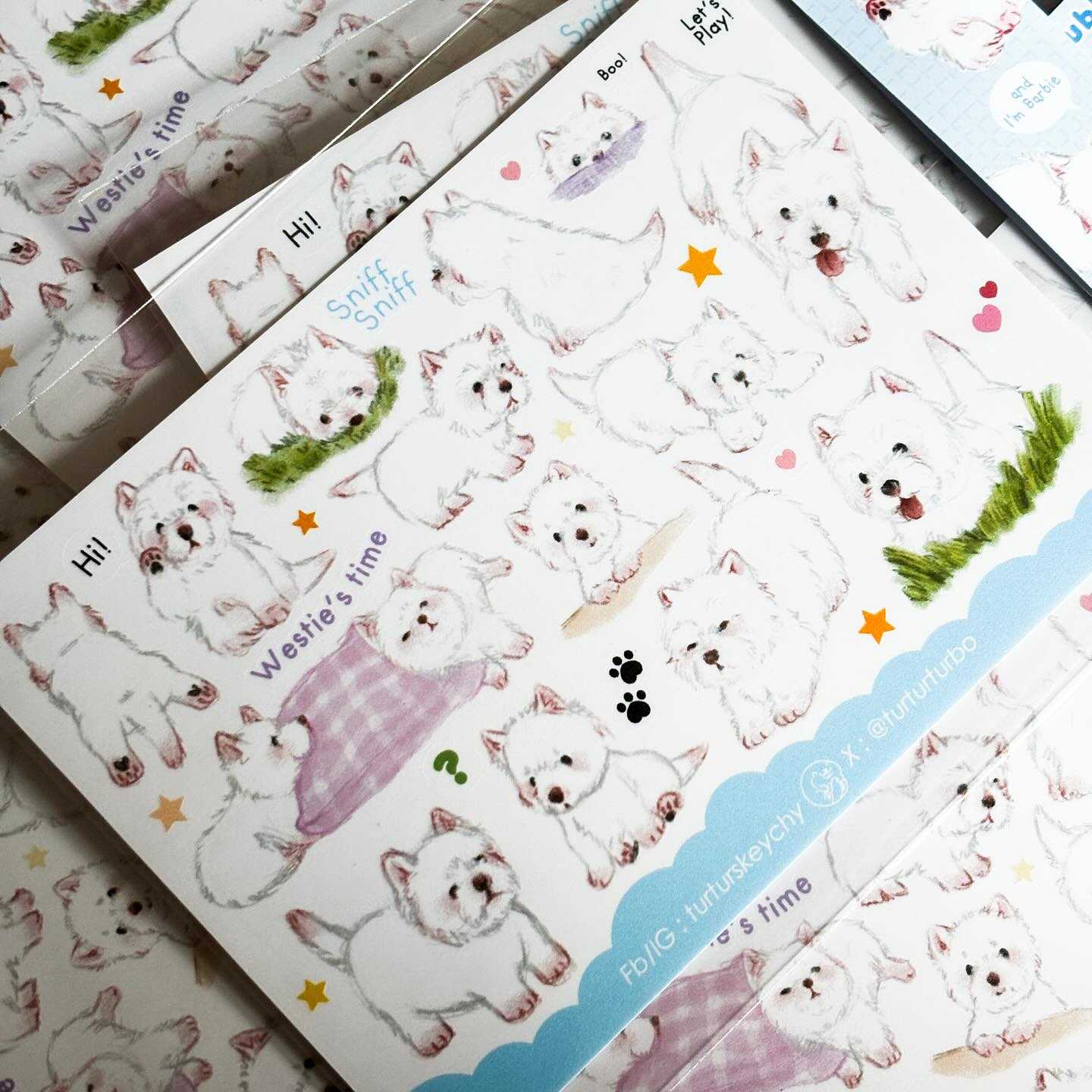 Sticker Sheet - Bubble&Barbie the Westie