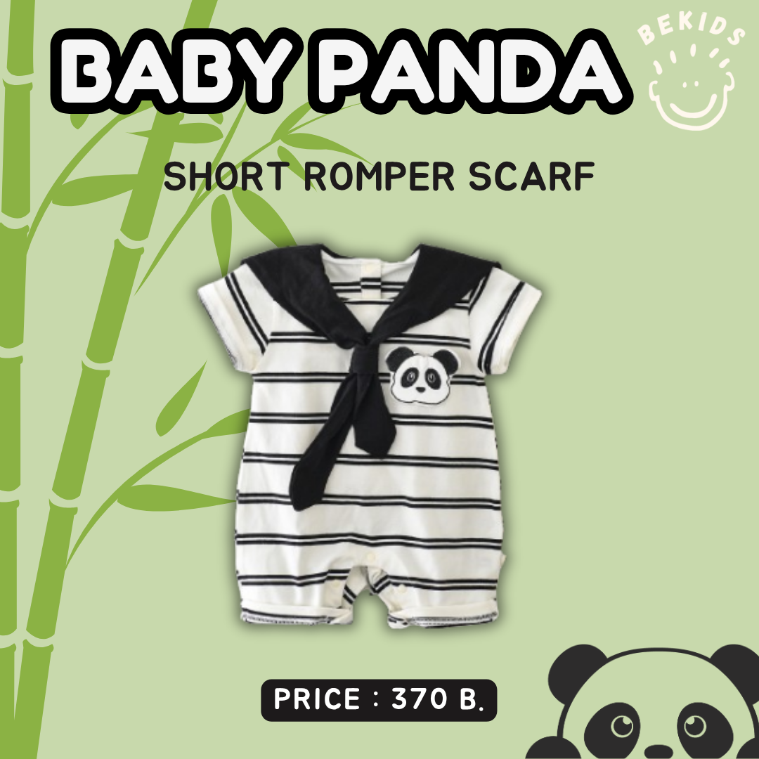 Short Romper Scarf Panda 