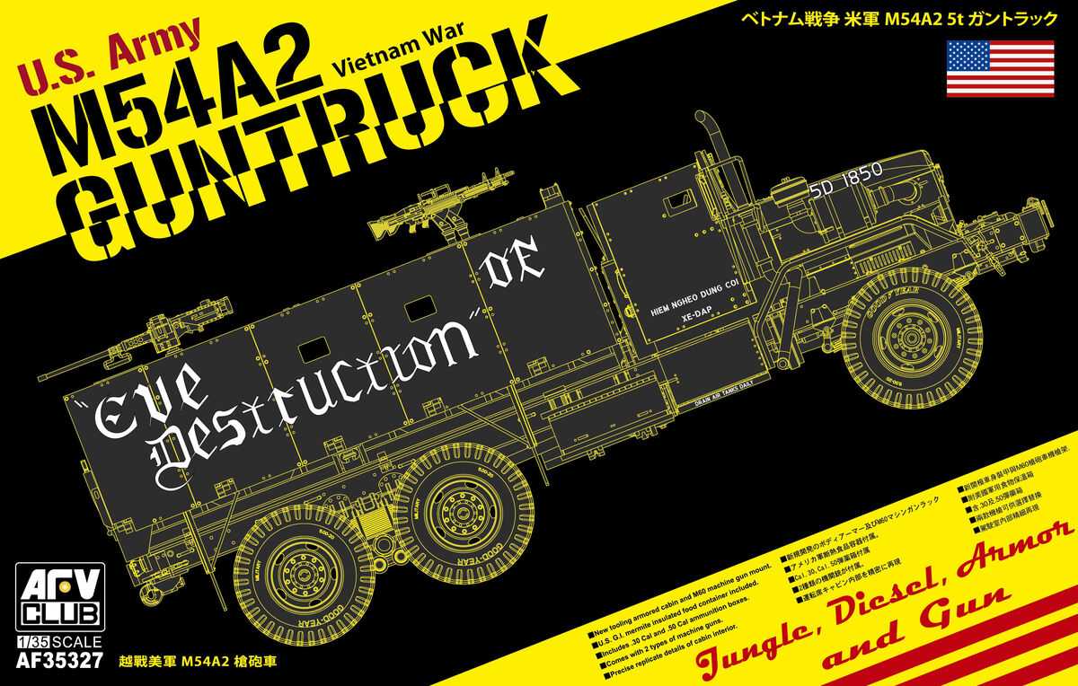 1/35 M54A2 5-Ton 6X6 Cargo Gun Truck VN