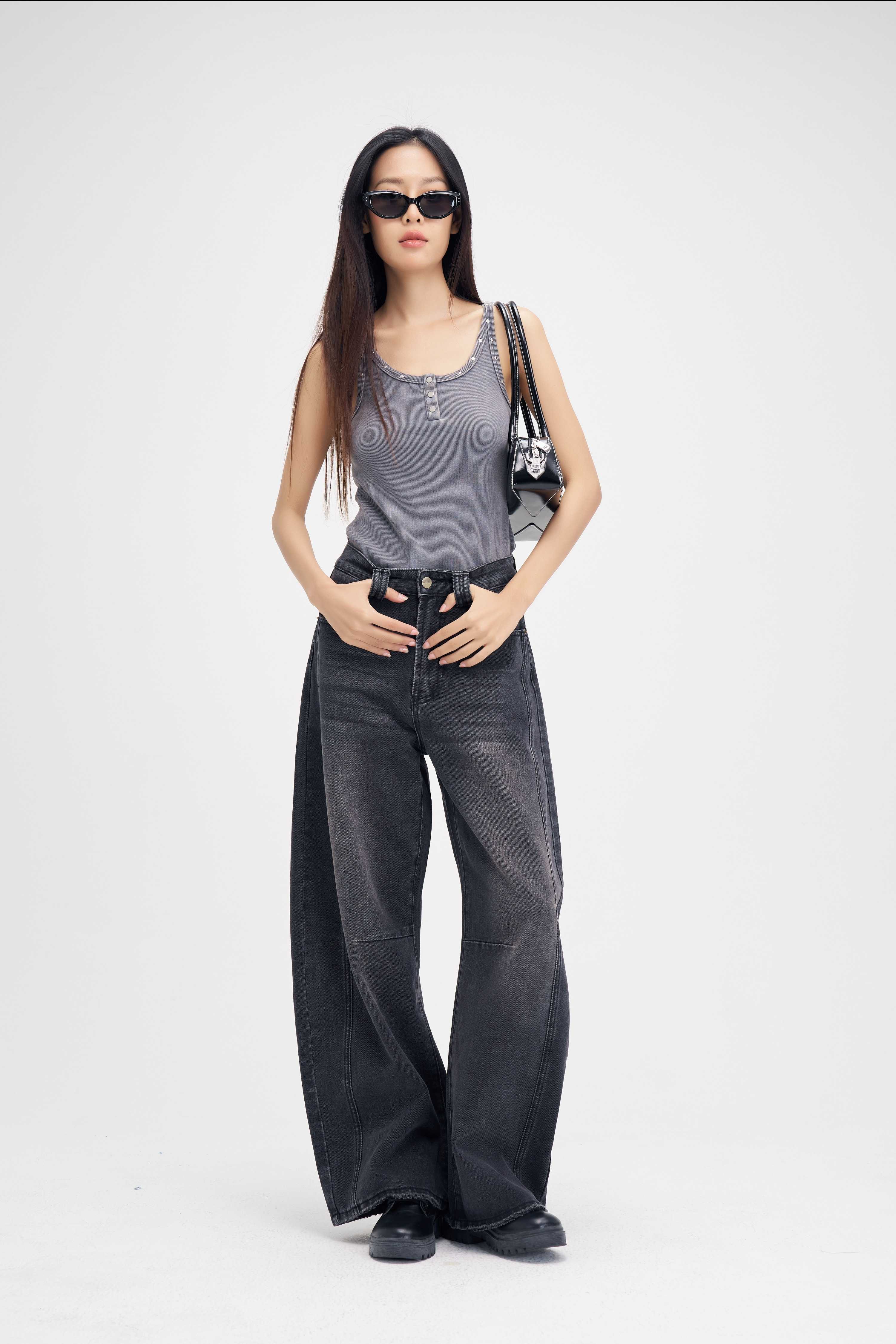 Niyoum Jeans collection Aloha : รุ่น B305.2 กระบอกใหญ่ทรงบอลลูน
