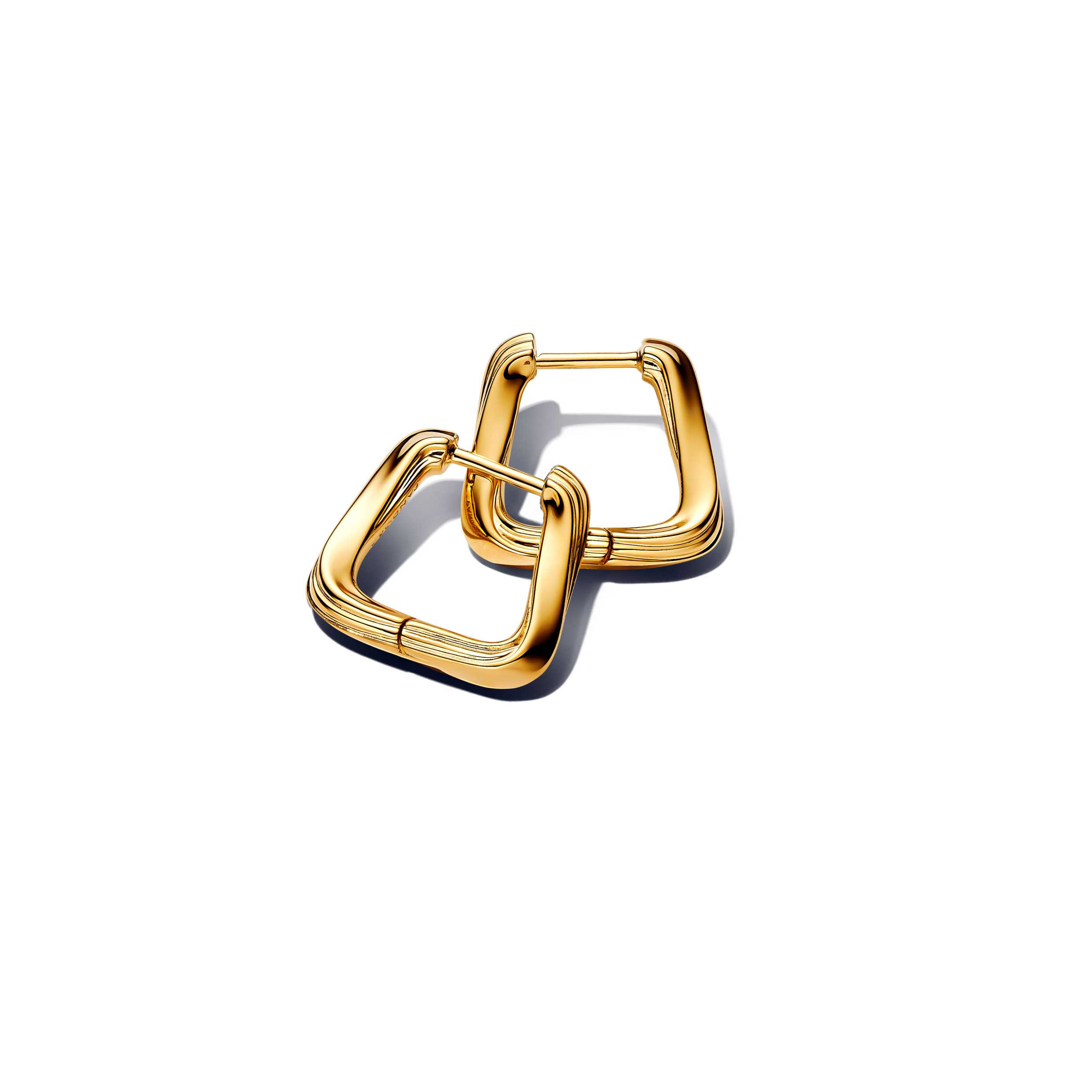 Twisted 14k gold-plated hoop earrings