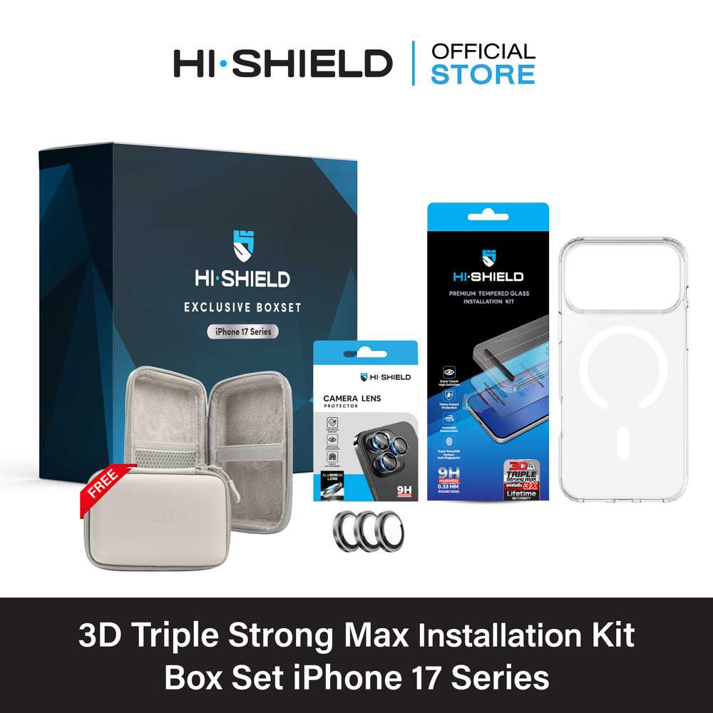 HI-SHIELD 3D Triple Strong Max Box Set For iPhone 17 Series [BS5]