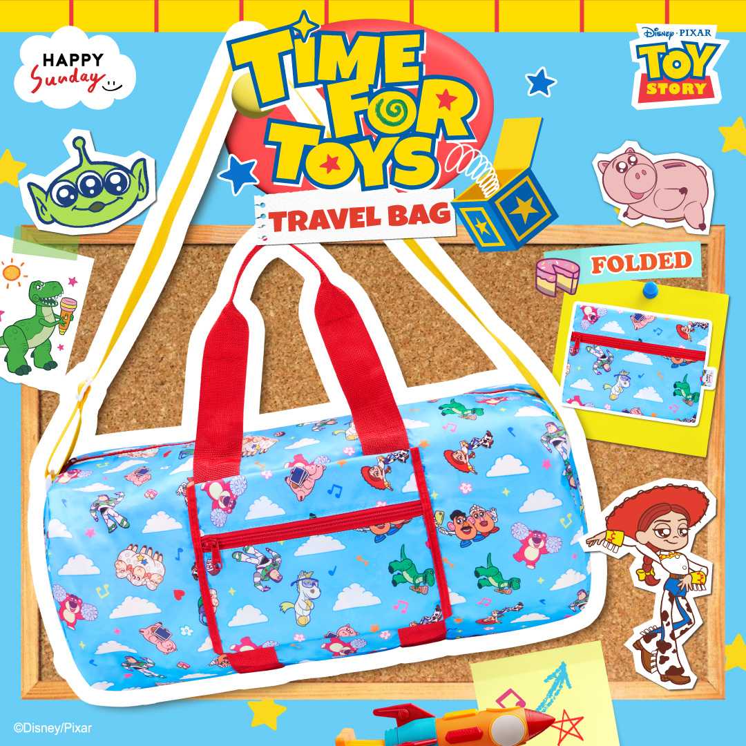 TIME FOR TOYS TRAVEL BAG | กระเป๋าเดินทางพับได้ลายทอยสตอรี่