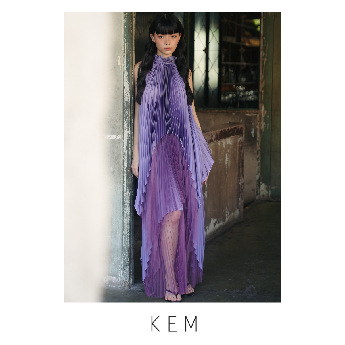 Feather Tulle Set (Top & Skirt) - Purple