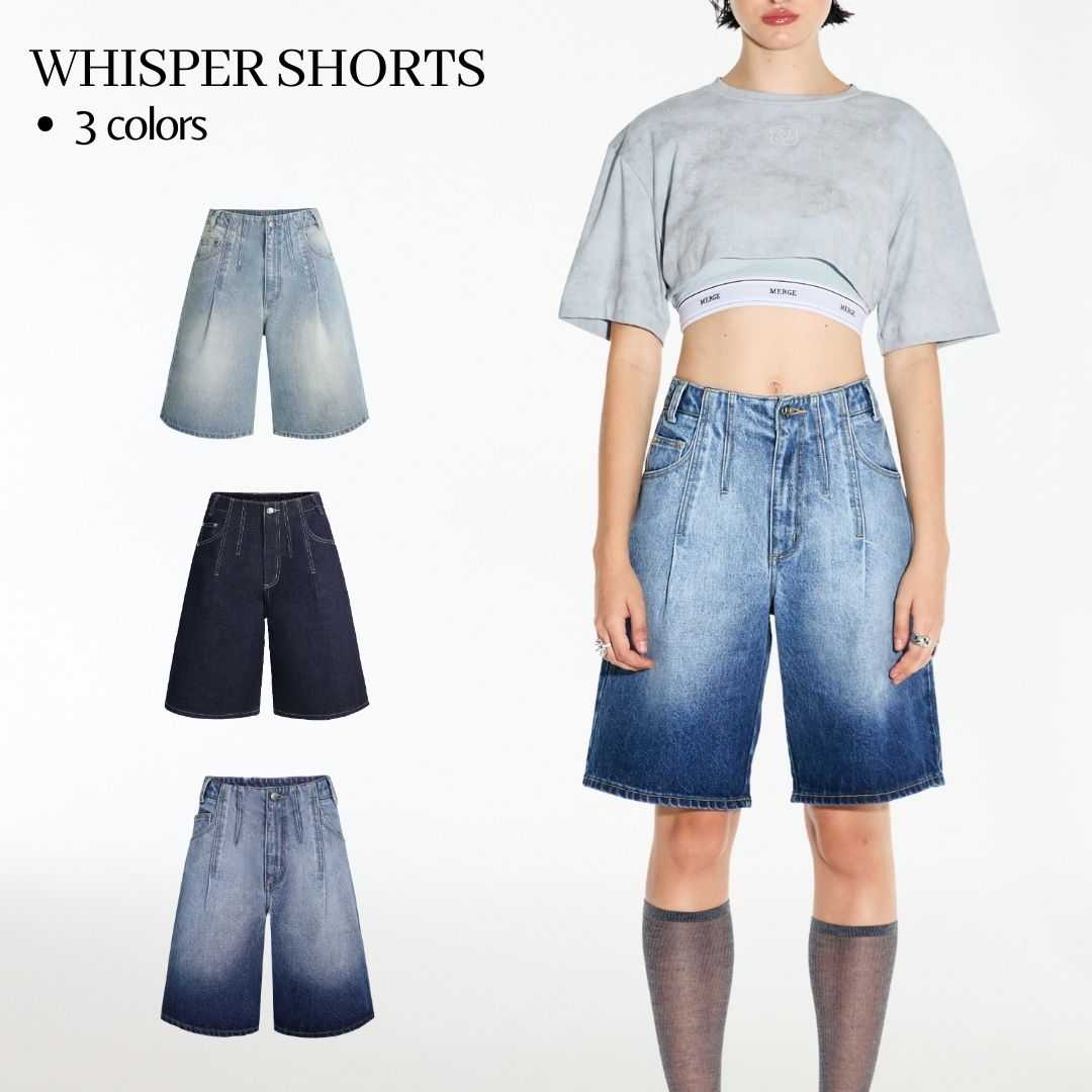 Merge Official - Whisper Denim Shorts (พร้อมส่ง)