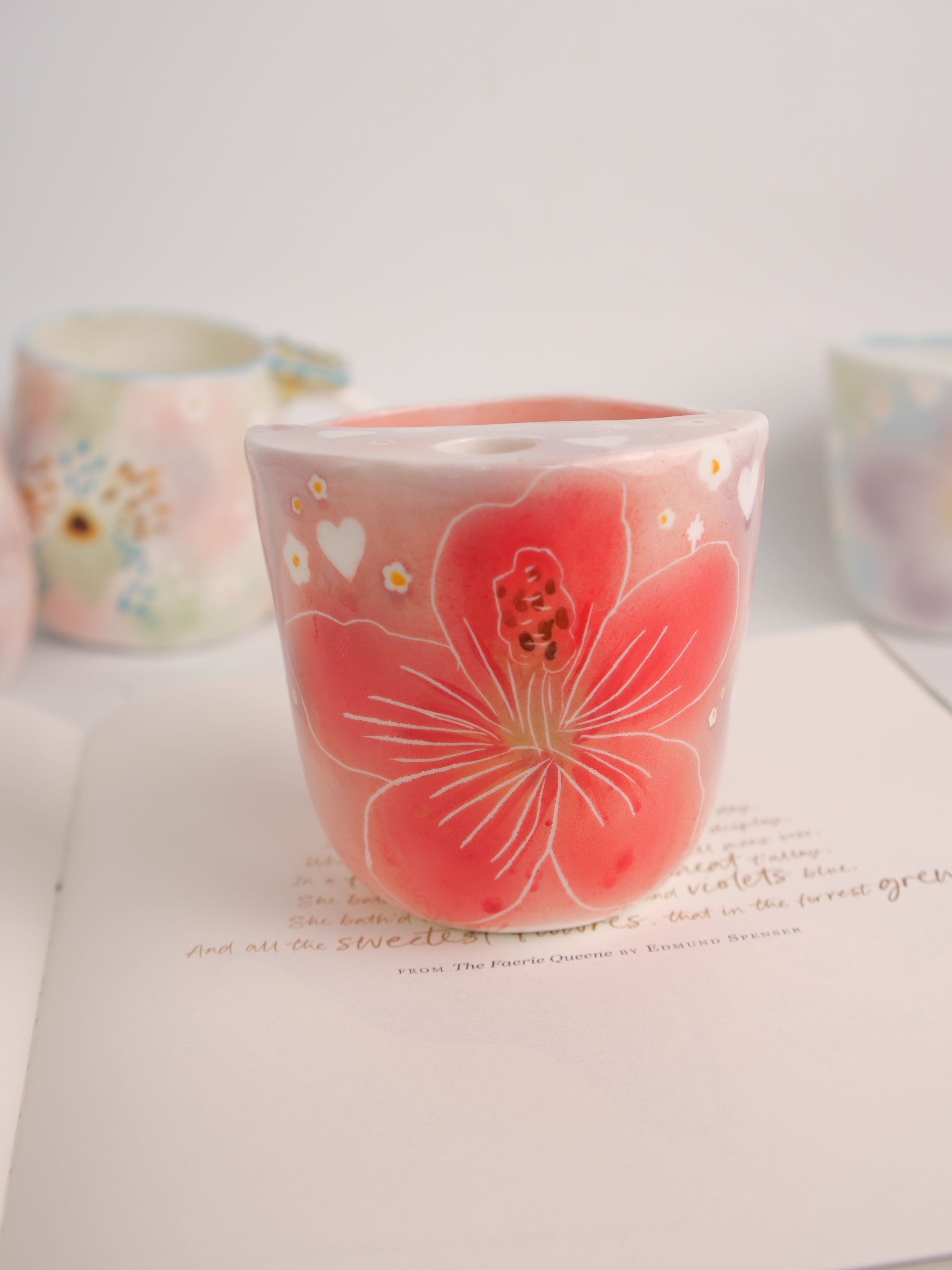 red hibiscus sip cup