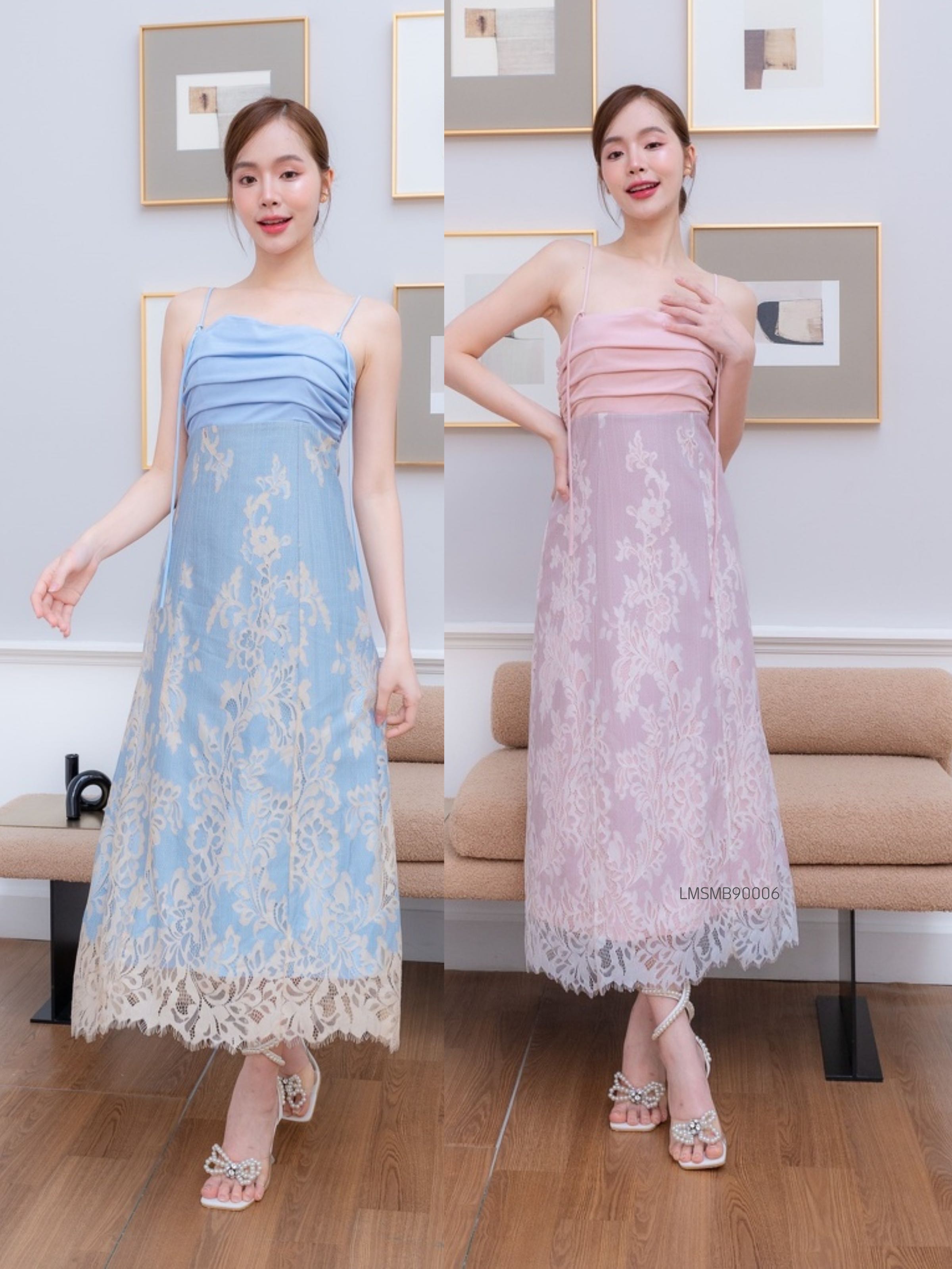 S-XL เดรสยาวสายเดี่ยว LMSMB90006