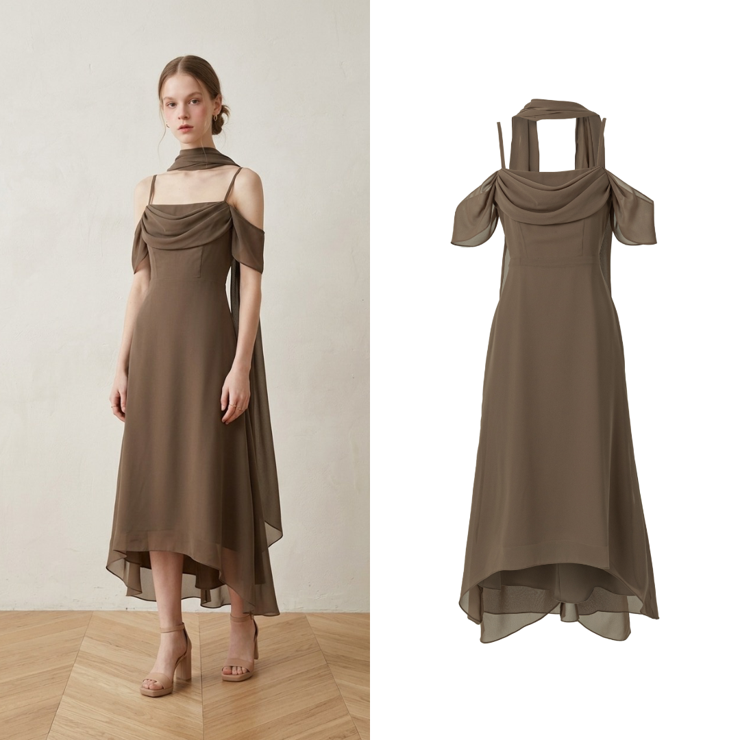 COLBIE DRESS เดรสออกงานผ้าชีฟอง