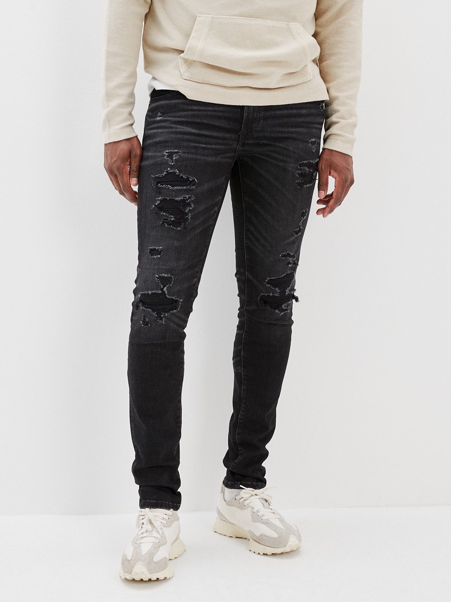 กางเกงยีนส์ ผู้ชาย BLACK DESTROY SKINNY FIT ( 011-6209-064 )
