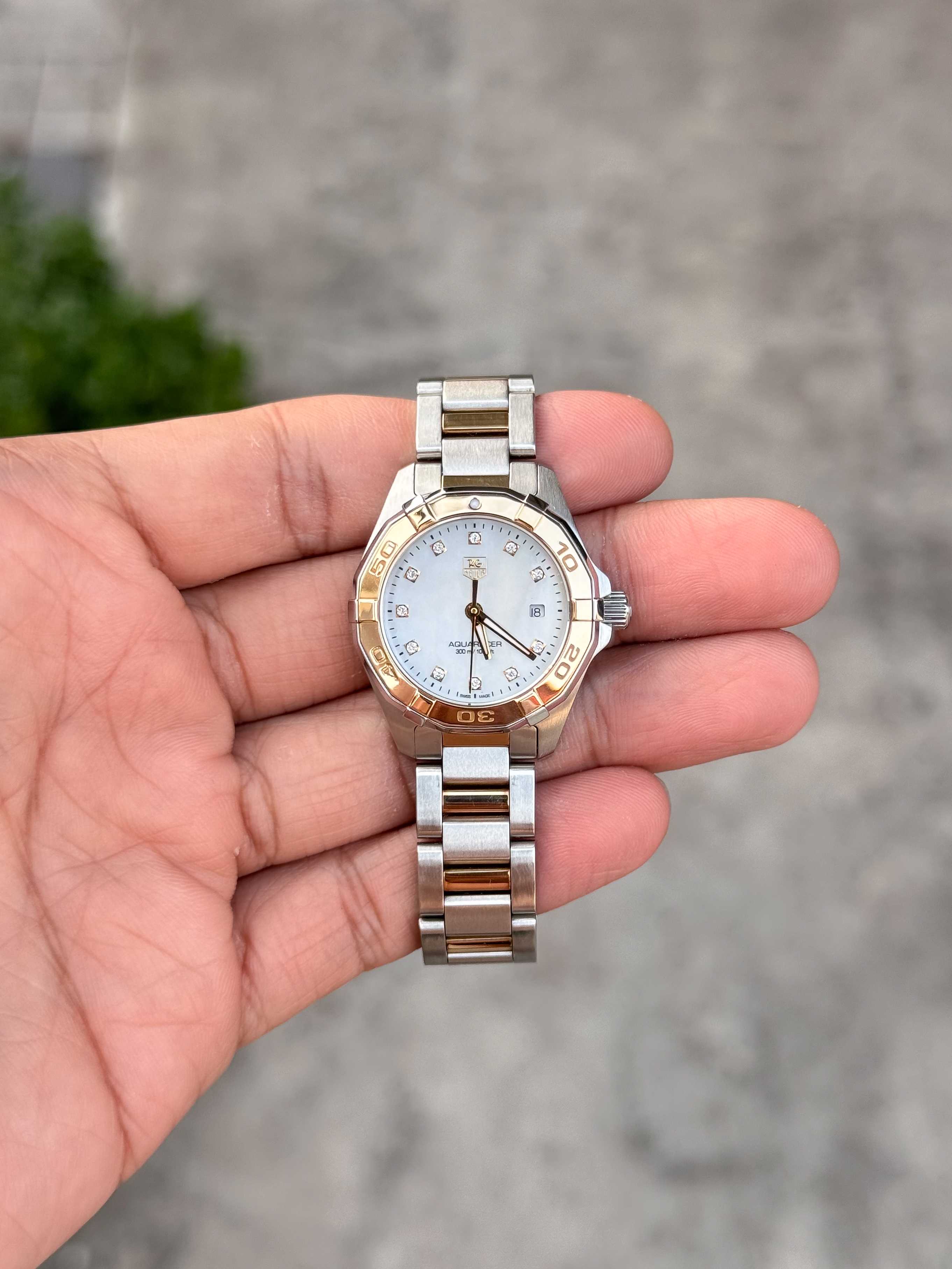 Tag Heuer Aquaracer 2tone 18K Diamond Lady Size Quartz
