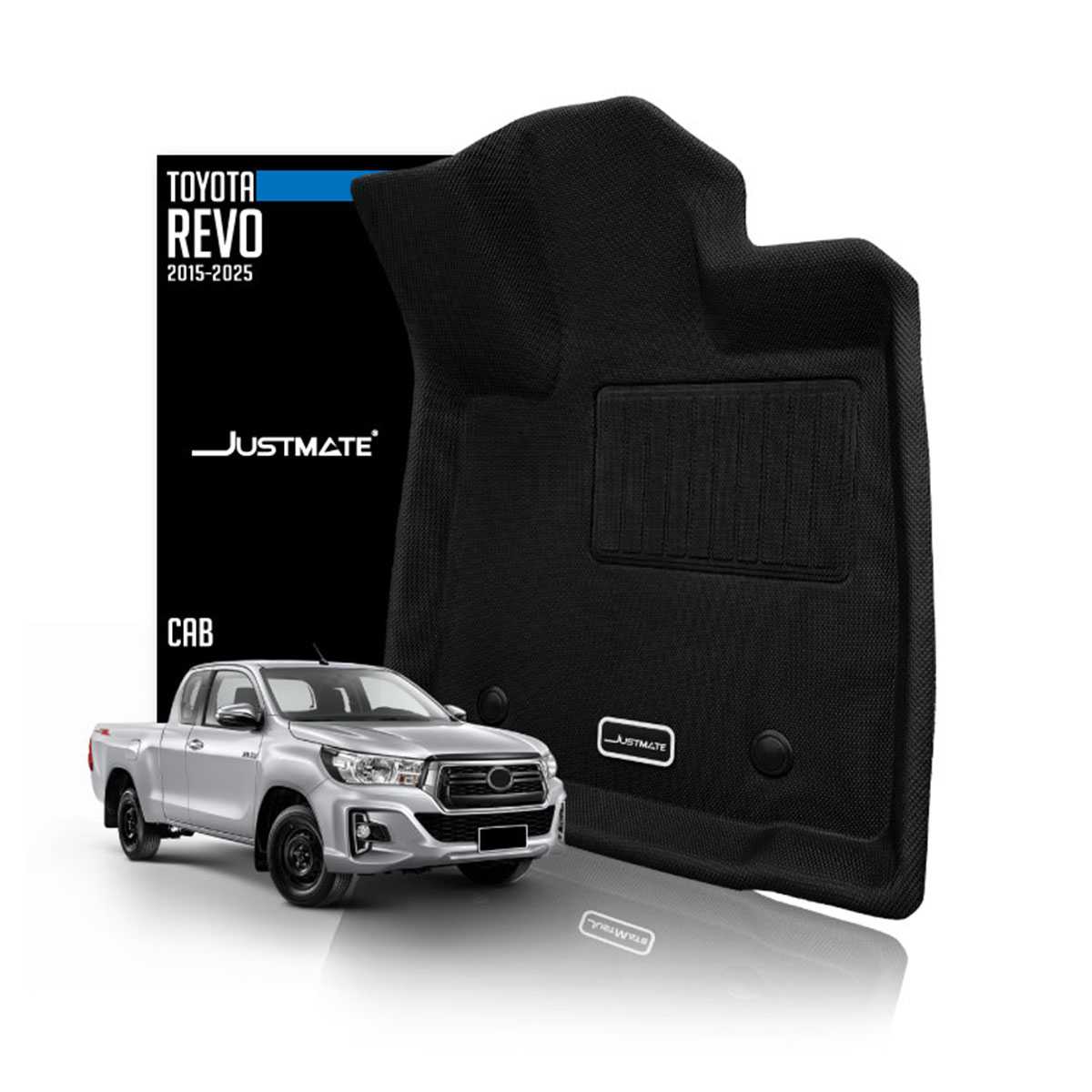 [JUSTMATE] TOYOTA พรมปูพื้นรถยนต์ REVO CAB 2015 - 2025 AT /MT เกียร์อัตโนมัติ / เกียร์ธรรมดา