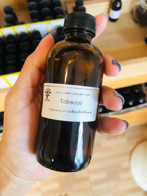 หัวน้ำหอม กลิ่นยาสูบ โทbacco Fragrance oil สำหรับผสม ทำสบู่ ทำโลชั่น น้ำหอมฉีดตัว ทำเทียน