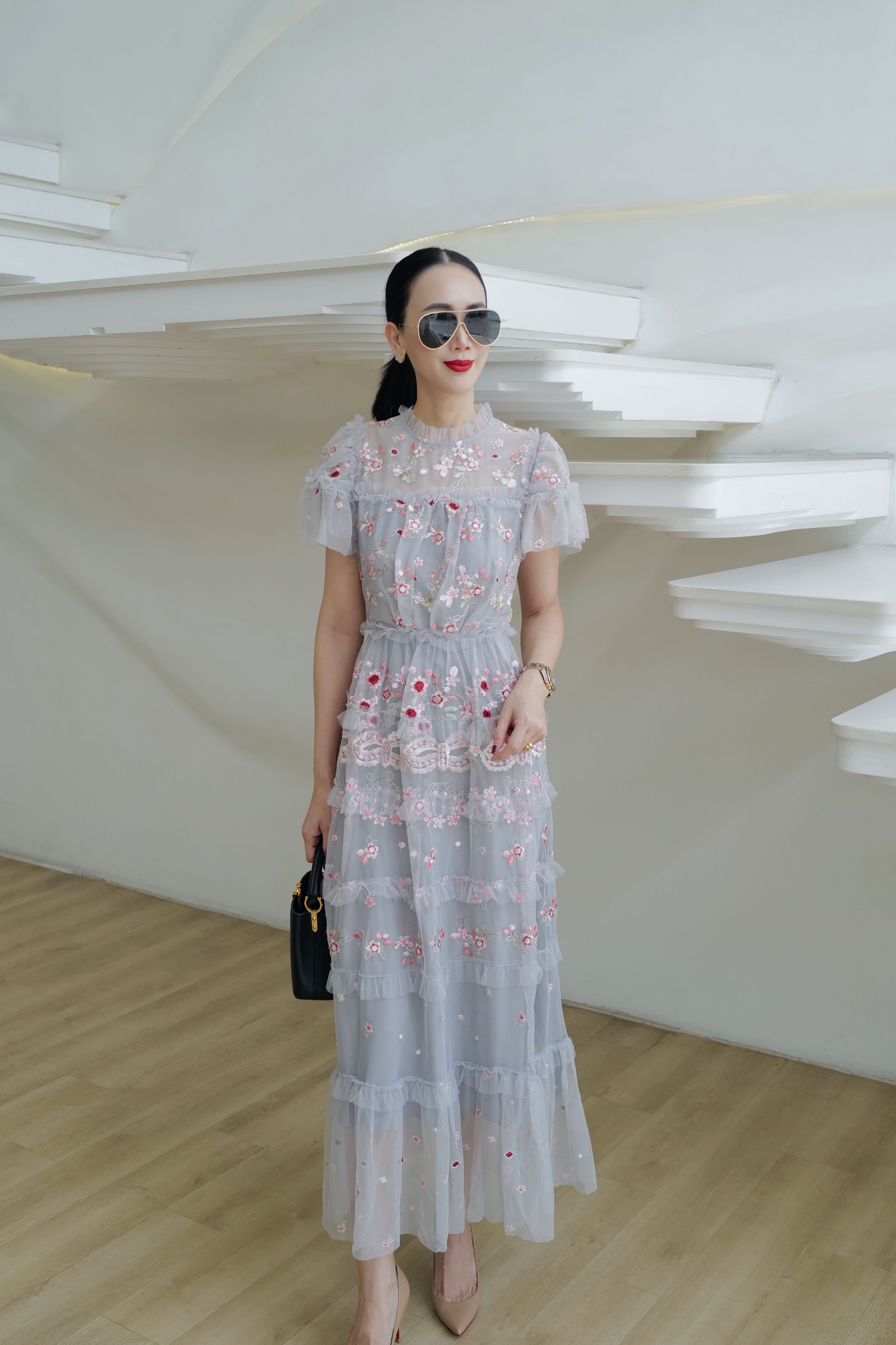 (Pre-order)GREY LACE DRESS 