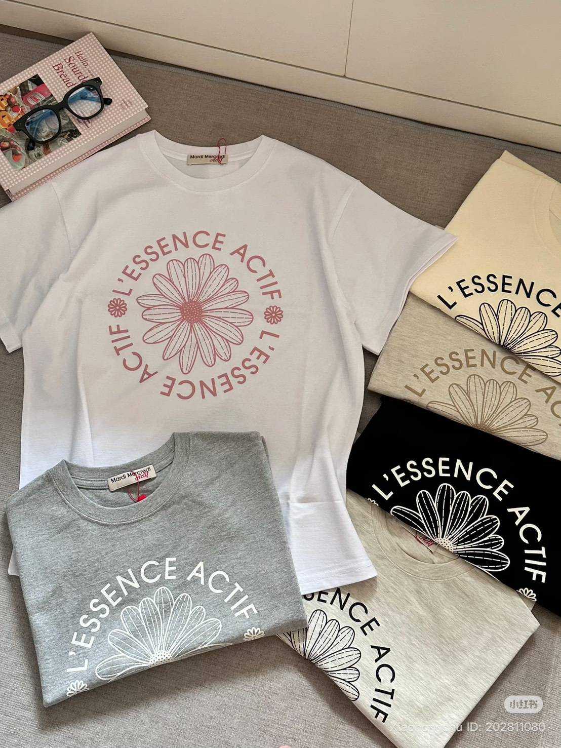 💥ผ้าหนานุ่ม💥 เสื้อ MARDI Actif Emblem สีดำ สีเทา สีครีม สีชมพู สีเบจ