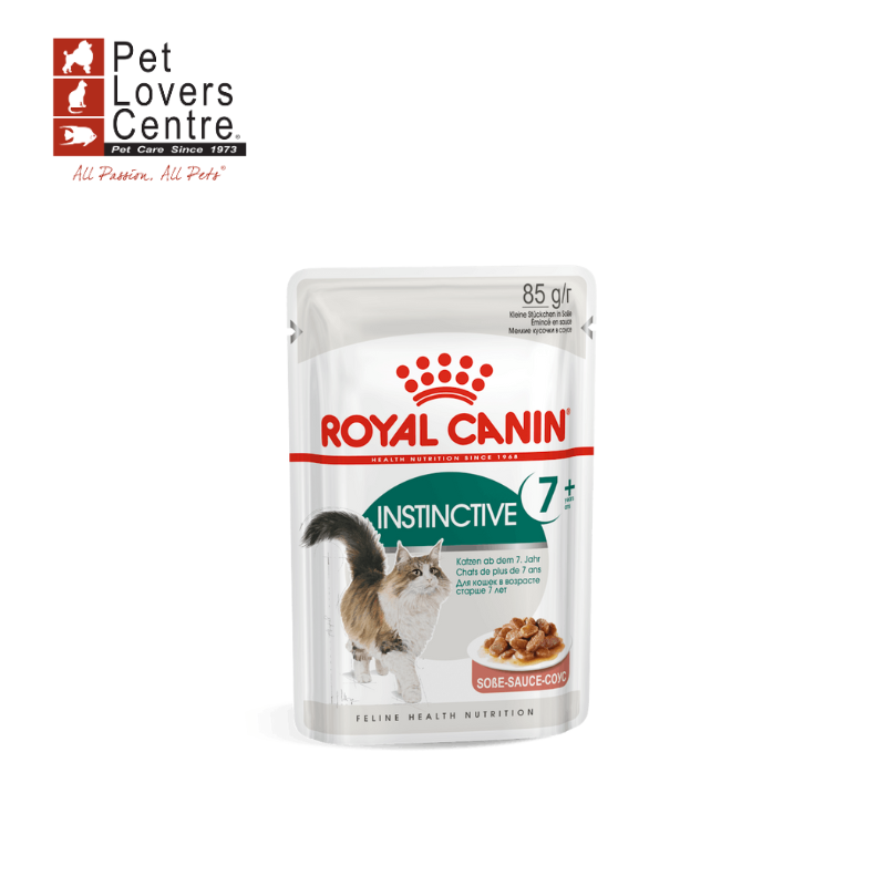 ROYAL CANIN INSTINCTIVE 7+อาหารแมวสูงวัย ชนิดเปียก ( GRAVY) 85g x 12 ซอง
