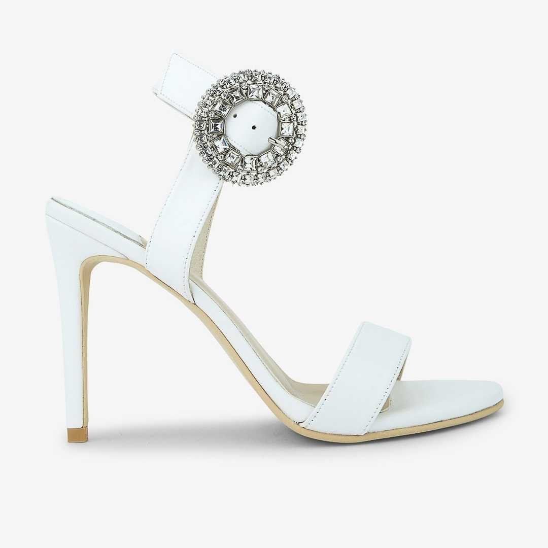 CLEARANCE รองเท้าส้นสูง Ayla ankle strap heels - White