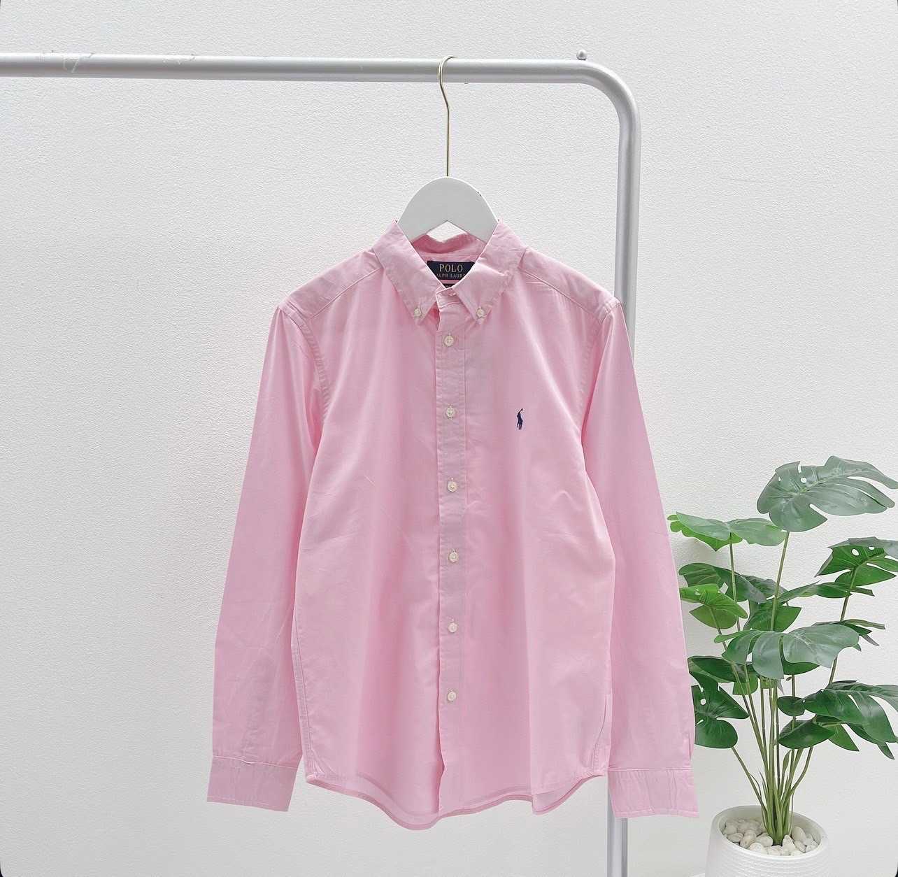 Ralph Lauren Cotton Poplin Shirt (Pink)