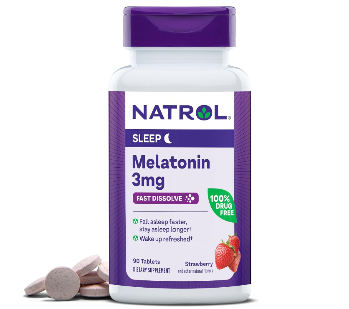 อม 3Mg ,Fast dissolve mela 3mg Natrol 90 tab