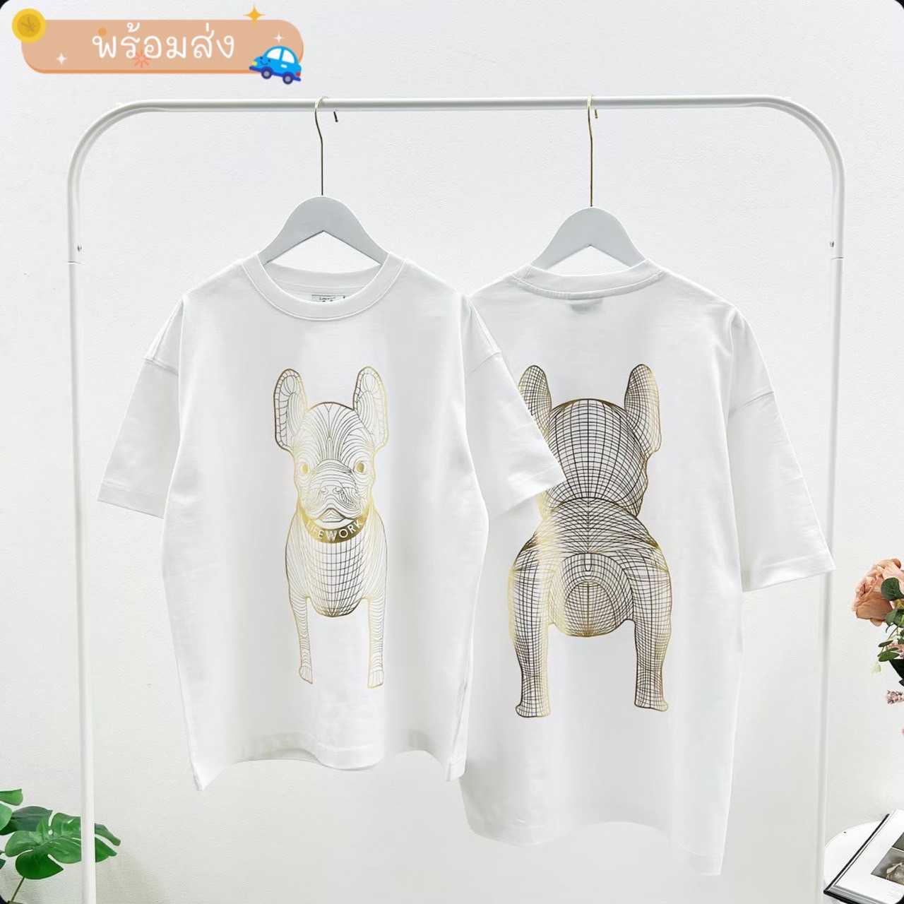 พร้อมส่ง  Life Work Ladoc T-Shirt ( White / Gold )