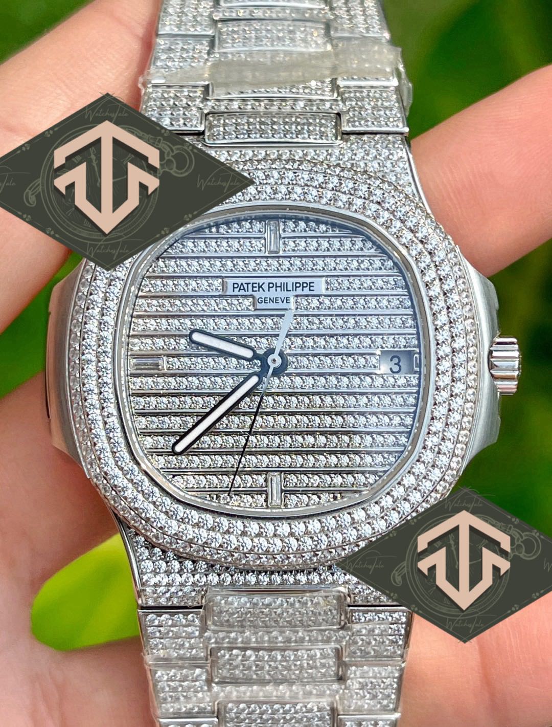 Patek Philippe Nautilus 5719/1G-001 Full Diamond Set JJF