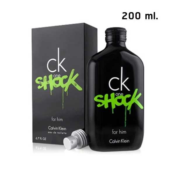 (200 ml) CK One Shock for Him EDT 200 ml. กล่องซีล