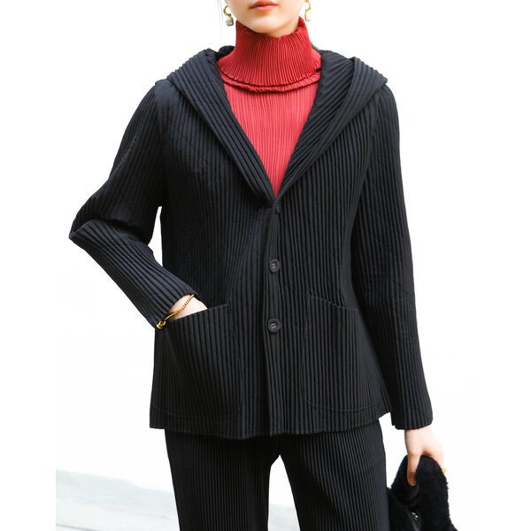 ปรับราคาลง!! 2MUAY รุ่น GJO4561 เสื้อกันหนาว เสื้อคลุมพลีทคุณภาพ THICK HOODY PLEATED JACKET/ CARD...