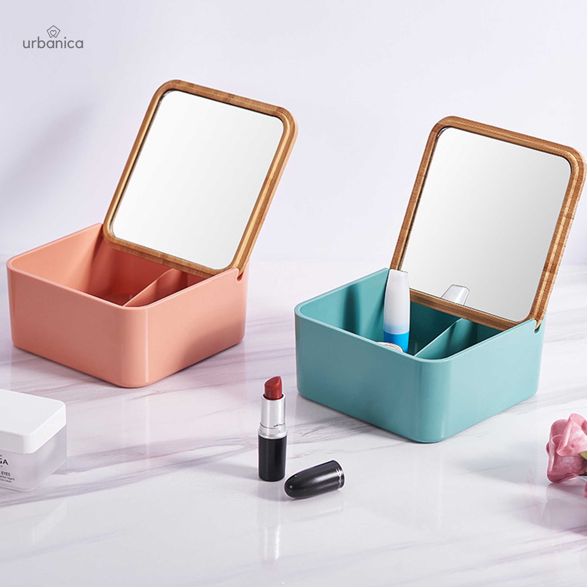 Urbanica กล่องใส่เครื่องสำอางค์พร้อมกระจก กล่องใส่ลิปสติก กล่องเก็บเครื่องประดับ