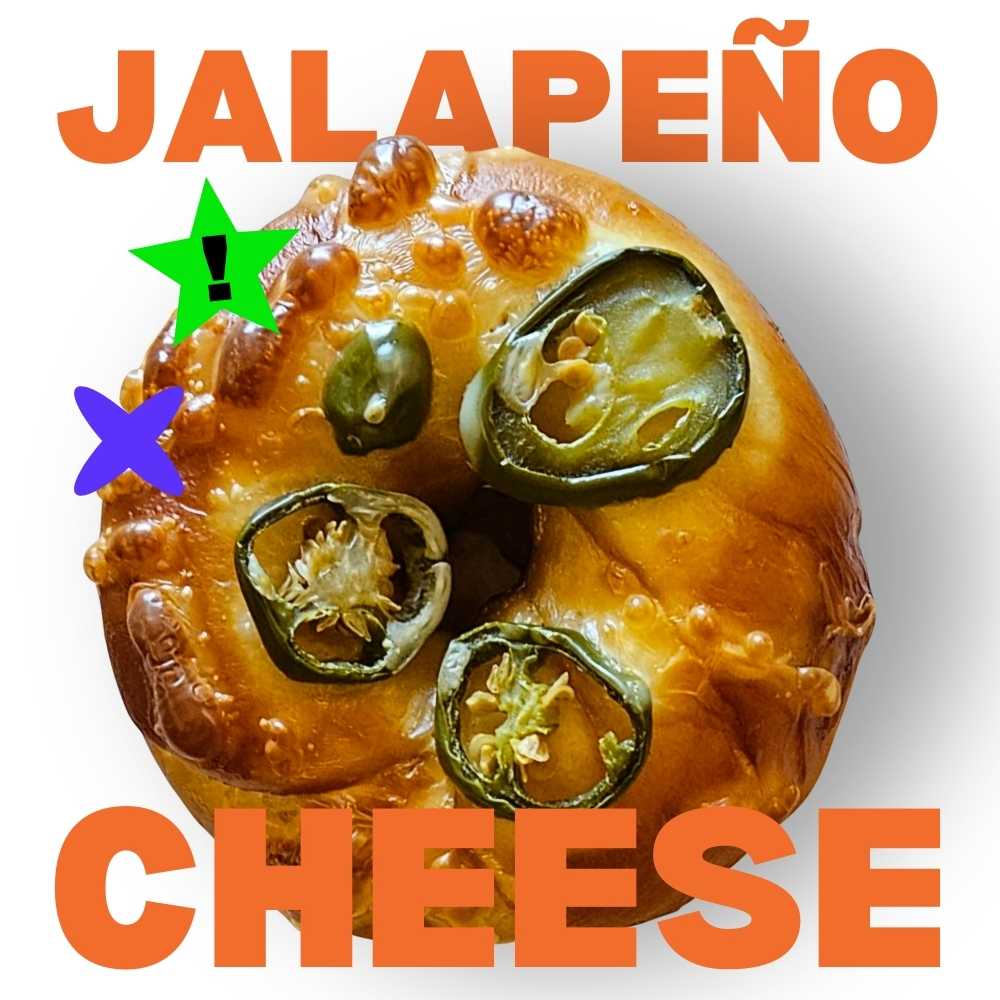 Sourdough Bretzel (Pretzel + Bagel): Jalapeño and Cheese