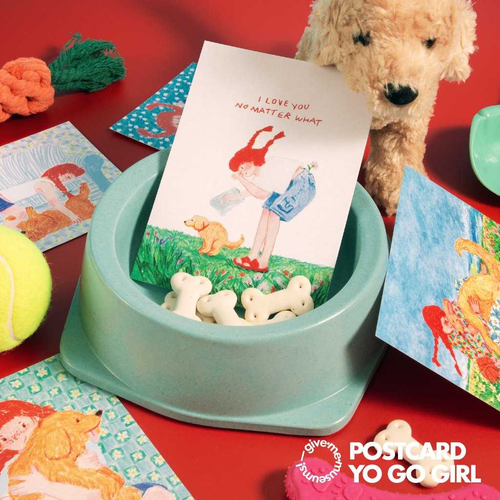 premium postcard โปสการ์ดตกแต่งห้อง ลายคาแรกเดอร์น้องดื้อ givememuseums  มีหลายลายให้เลือก