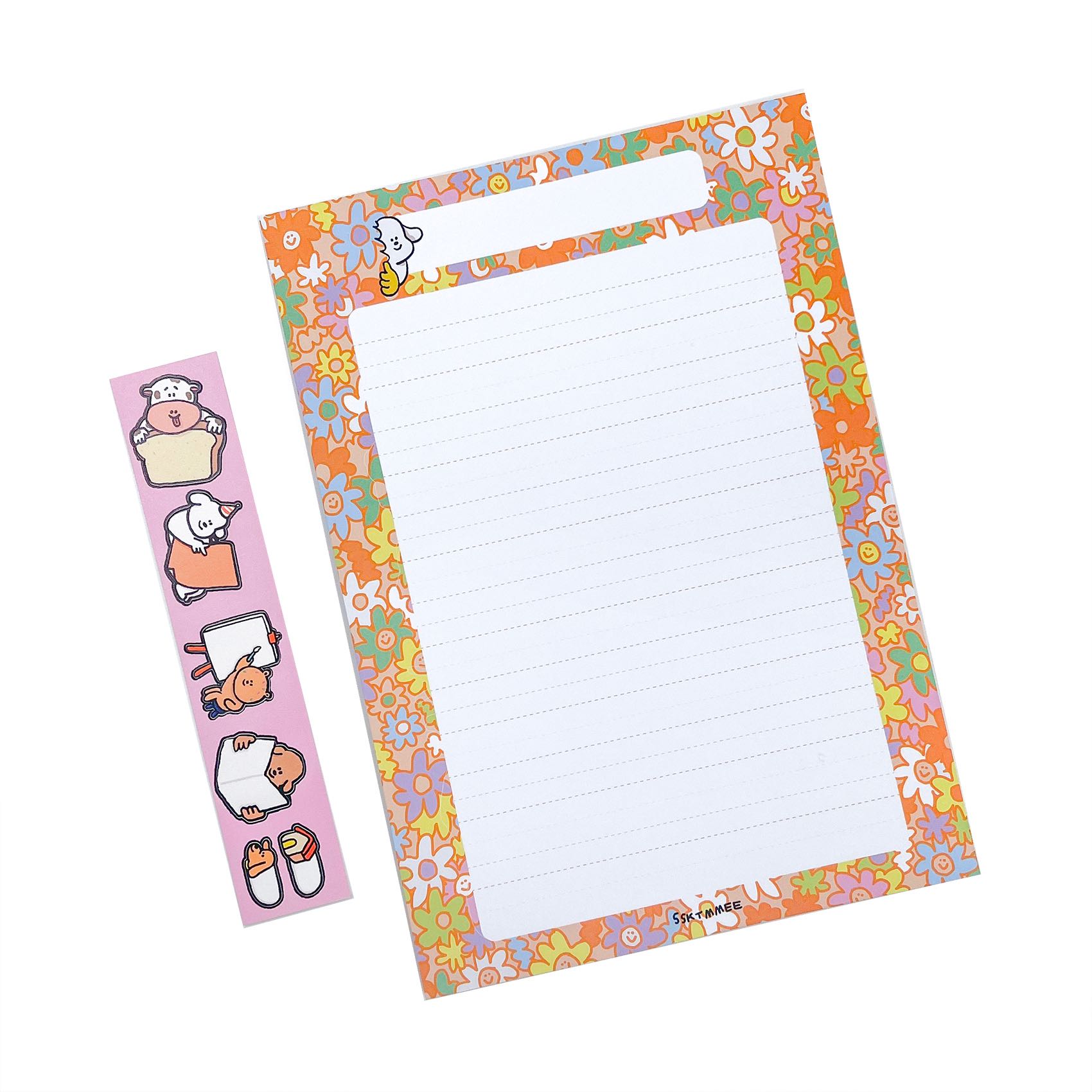a5 notepad - flower