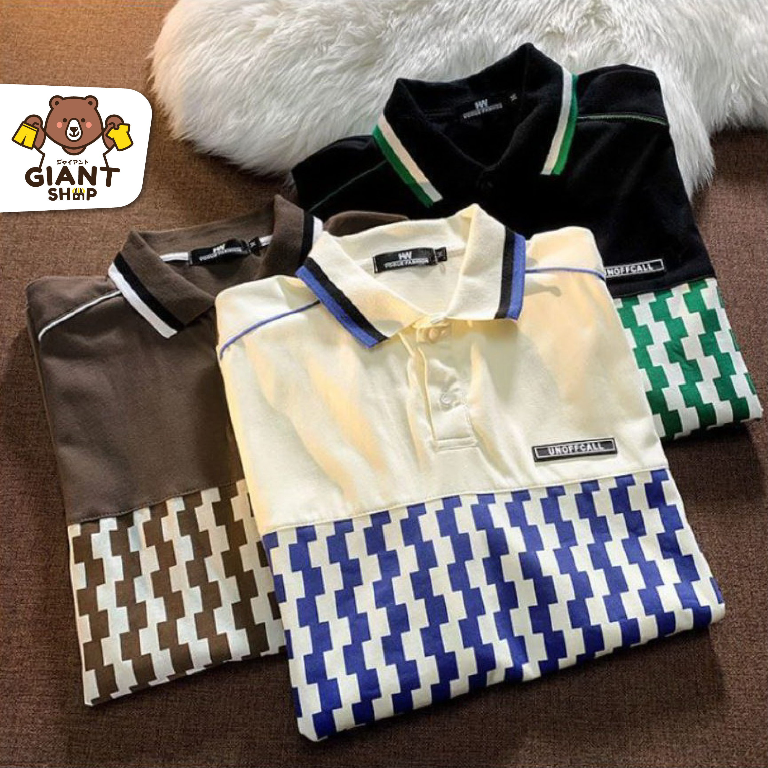 GIANTSHOP เสื้อโปโลลายโมโนแกรม 3 สี รุ่น ORIGINAL (C-317)