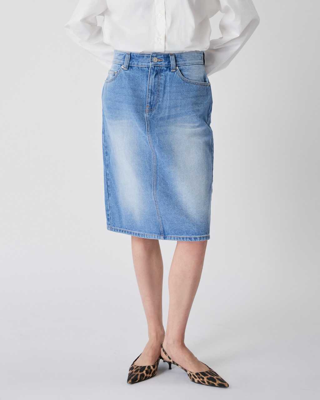 AMR DE SAISON ( AIMER ) - Midi Denim Skirt