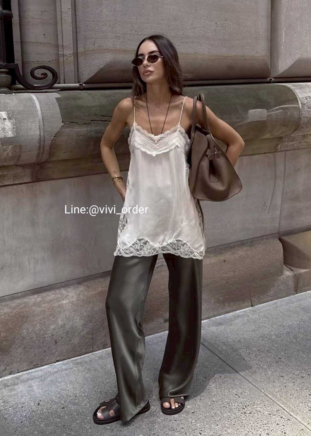 ( SALE ) SILK LACE CAMI TOP