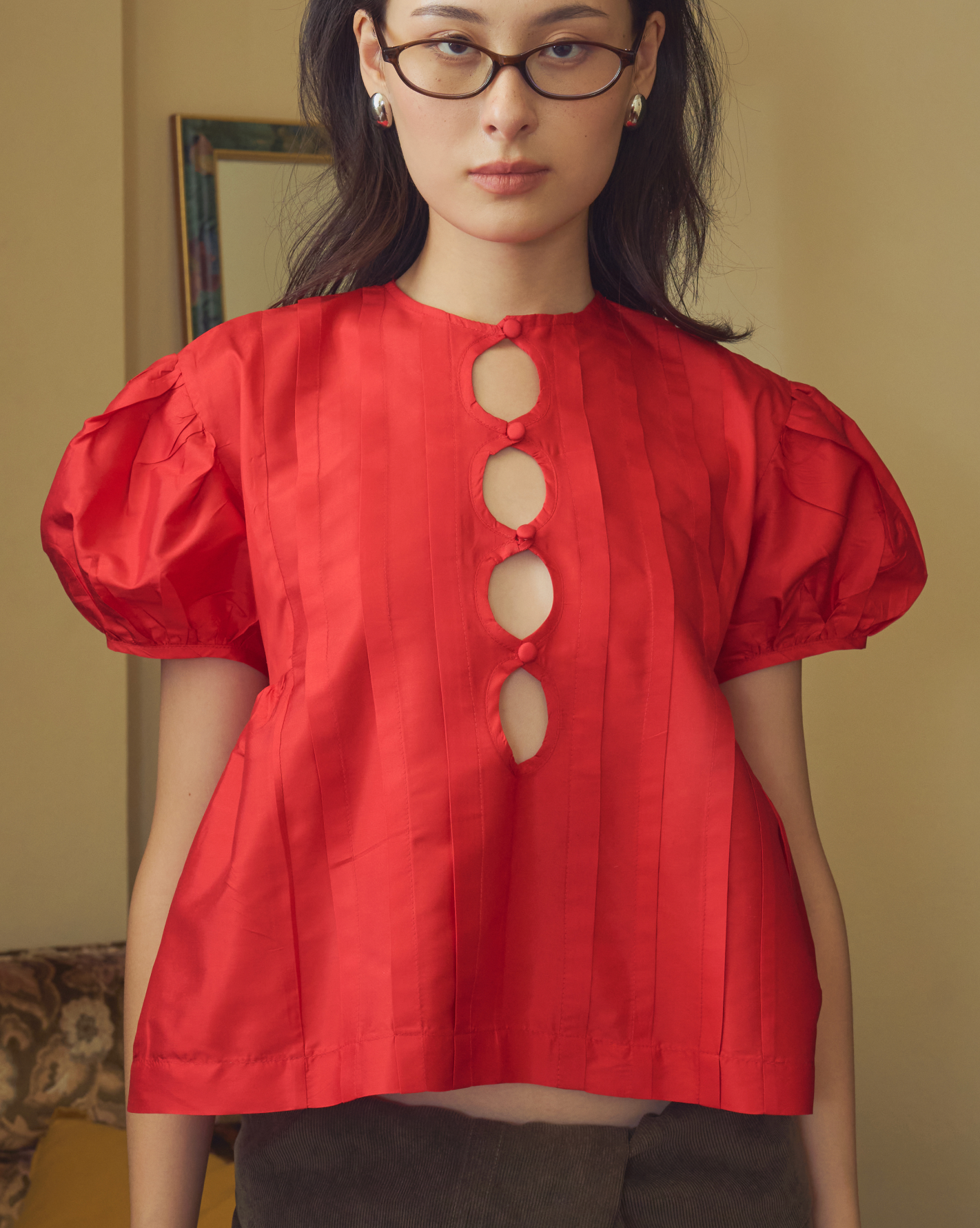 Aoi Silk Puff Top