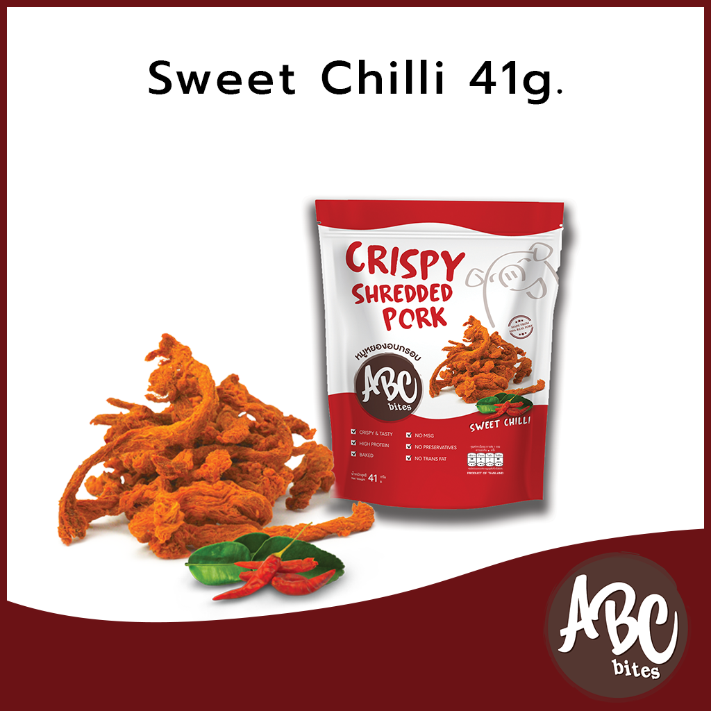 (41g./180g.) ABC bites หมูหยองอบกรอบ รส Sweet Chilli