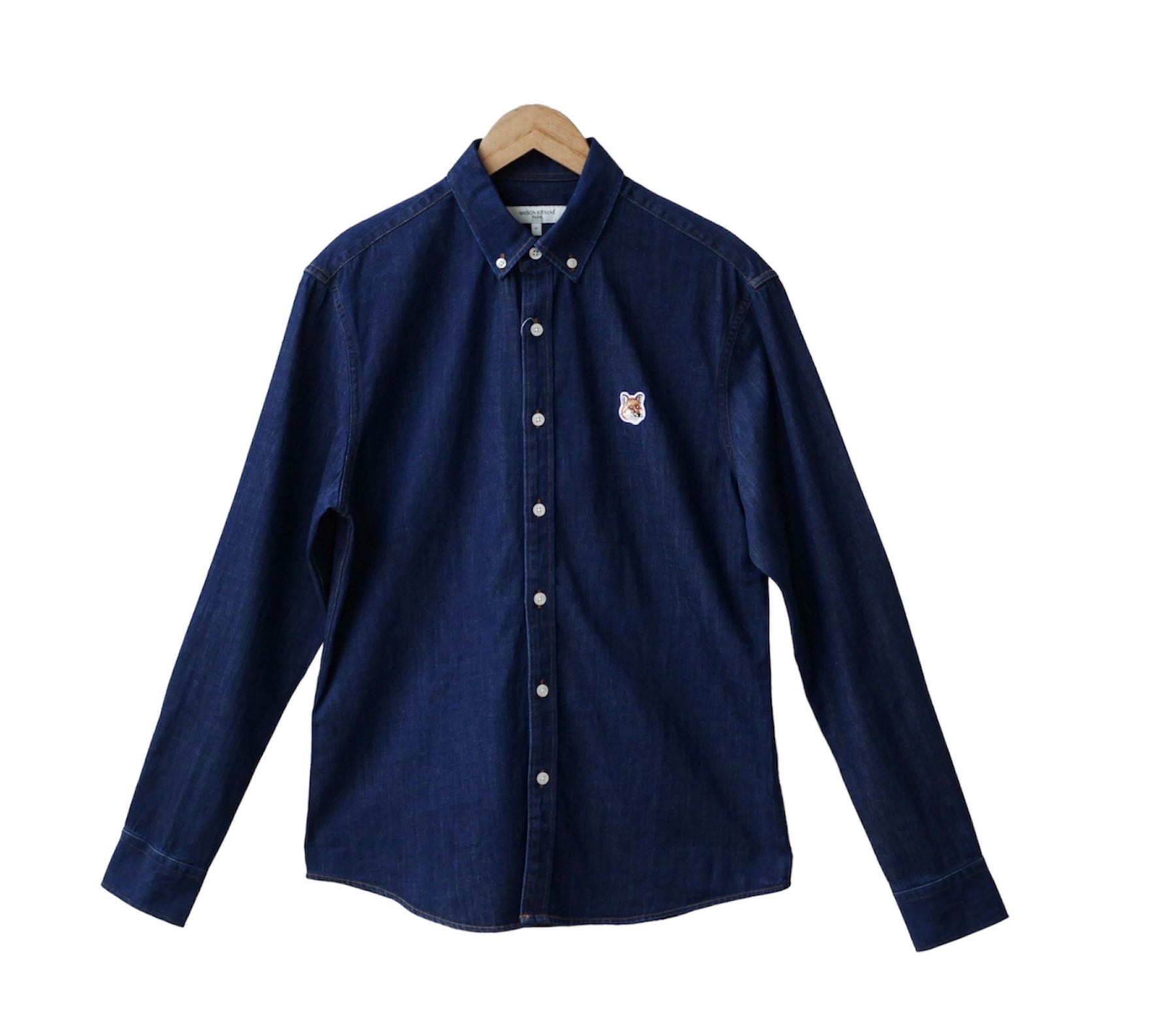 Maison kitsune denim shirt