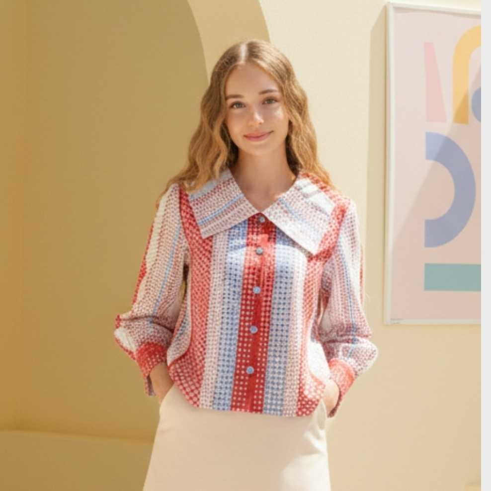 B1361-Cotton ปริ้นท์-แดง