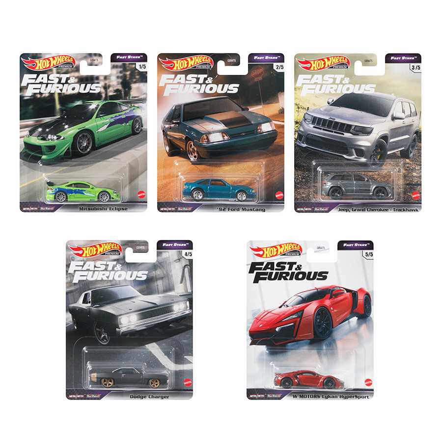 Hot Wheels Fast & Furious Fast 9 saga asst (GBW75-956L) ยกเซต 5 คัน