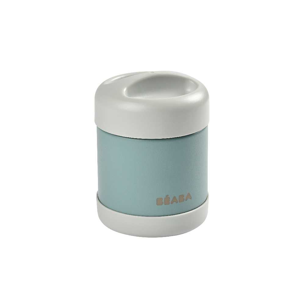 BEABA กระปุกเก็บอาหารสแตนเลส Stainless Steel Isothermal Portion 300 ml Light Grey / Eucalyptus Green