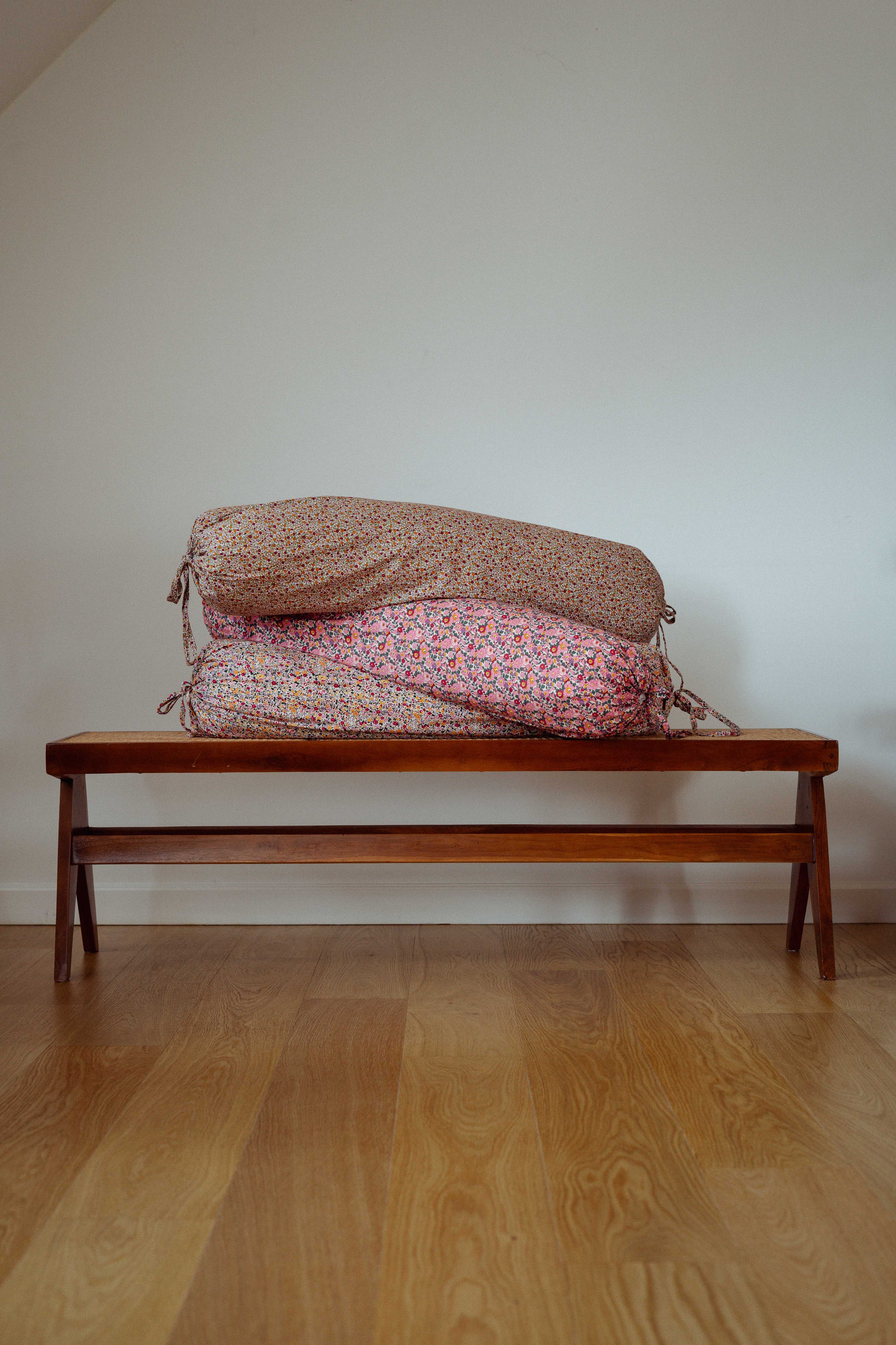 ปลอกหมอนข้างลายดอกหลากสี Fleur Bolster Cover in Multiple Patterns (Made to Order)